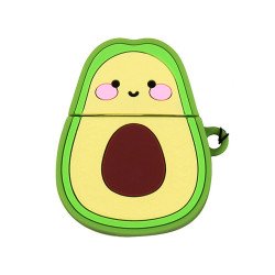 Cute Design Cartoon Silicone Cover Skin for Airpod (1 / 2) Charging Case (Fruit Avocado)